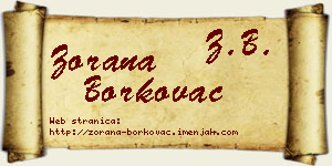 Zorana Borkovac vizit kartica